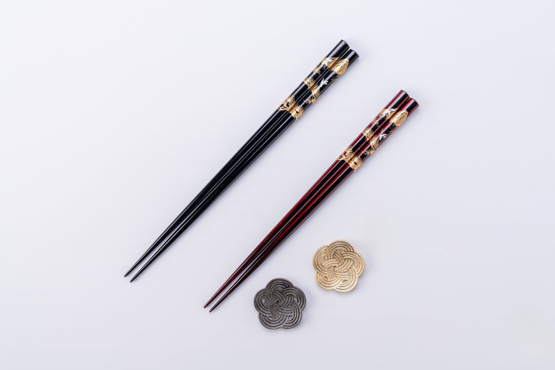 越前塗 鶴と富士 夫婦箸セット