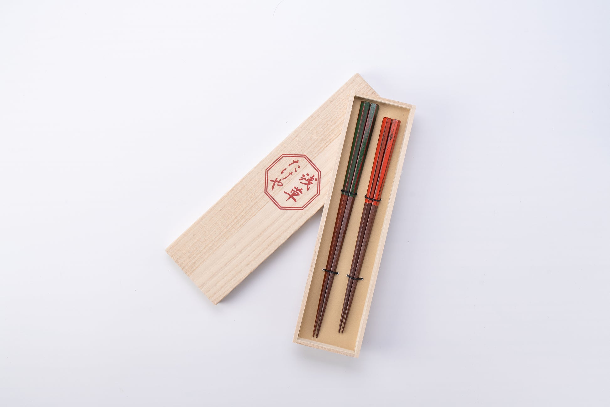 五角形 研ぎ出し 夫婦箸セット